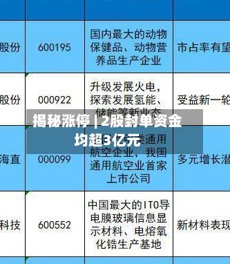 揭秘涨停 | 2股封单资金均超3亿元-第2张图片