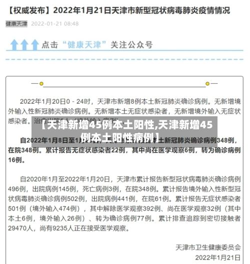 【天津新增45例本土阳性,天津新增45例本土阳性病例】-第2张图片