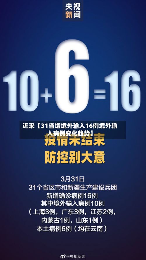 近来【31省增境外输入16例境外输入病例变化趋势】-第2张图片