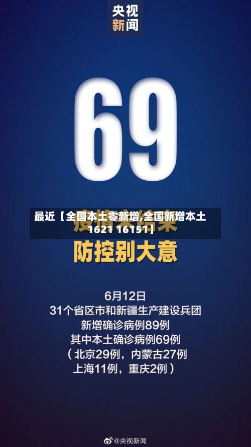 最近【全国本土零新增,全国新增本土1621 16151】-第2张图片