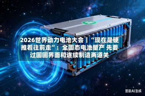 2026世界动力电池大会｜“现在是硬推着往前走”：全固态电池量产 先要过固固界面和连续制造两道关