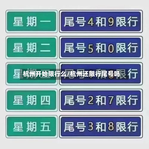 杭州开始限行么/杭州还限行尾号吗