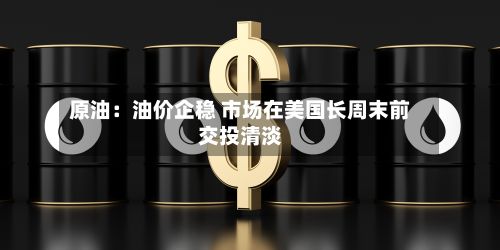 原油：油价企稳 市场在美国长周末前交投清淡-第3张图片