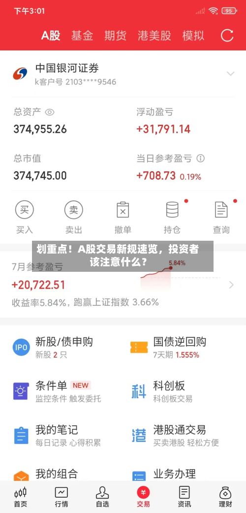 划重点！A股交易新规速览	，投资者该注意什么？-第1张图片