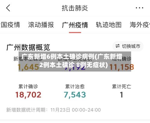 广东新增6例本土确诊病例(广东新增2例本土确诊 8例无症状)