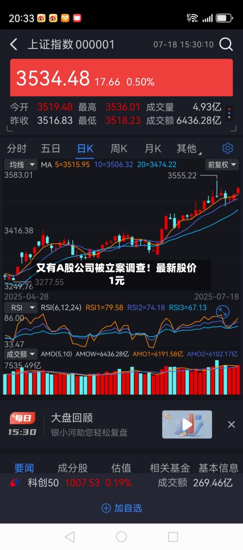 又有A股公司被立案调查！最新股价1元-第3张图片