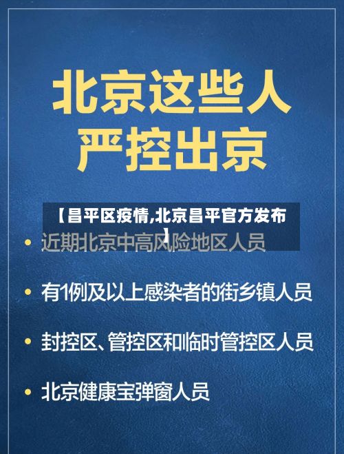 【昌平区疫情,北京昌平官方发布】