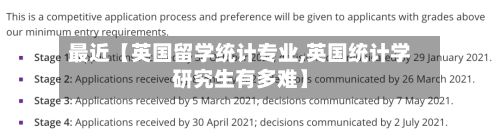 最近【英国留学统计专业,英国统计学研究生有多难】