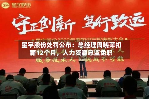 星宇股份处罚公布：总经理周晓萍扣薪12个月	，人力资源总监免职-第2张图片