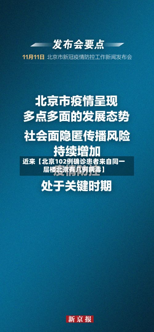 近来【北京102例确诊患者来自同一层楼北京有几例病毒】