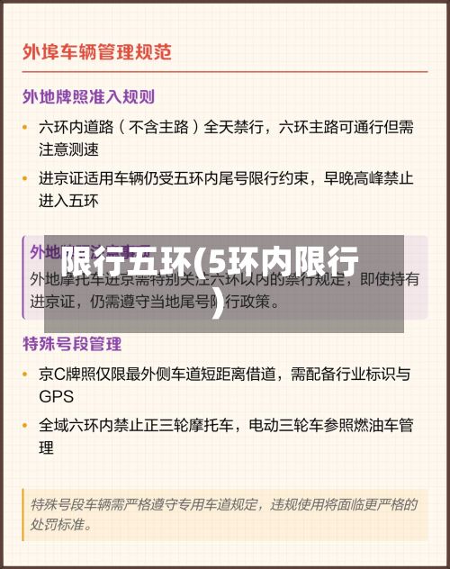 限行五环(5环内限行)-第2张图片