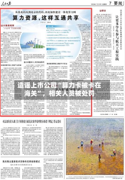 造谣上市公司“算力卡被卡在海关	”，相关人员被处罚-第2张图片
