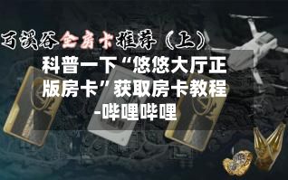 科普一下“悠悠大厅正版房卡	”获取房卡教程-哔哩哔哩-第2张图片