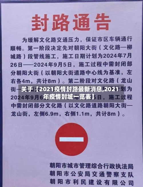 关于【2021疫情封路最新消息,2021年疫情封城一览表】