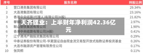 天齐锂业：上半财年净利润42.36亿元-第2张图片