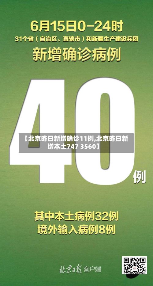 【北京昨日新增确诊11例,北京昨日新增本土747 3560】