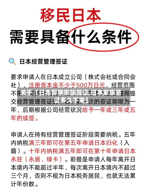关于【日本留学家族签证,日本家族签证多久下来】