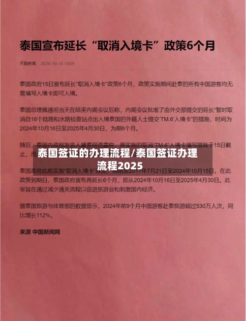 泰国签证的办理流程/泰国签证办理流程2025