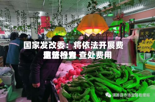 国家发改委：将依法开展费用监督检查 查处费用违法行为