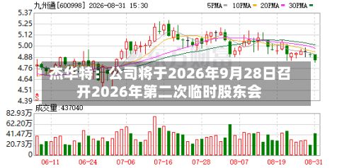 杰华特：公司将于2026年9月28日召开2026年第二次临时股东会