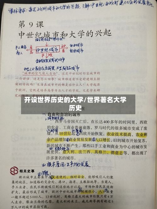 开设世界历史的大学/世界著名大学历史-第3张图片