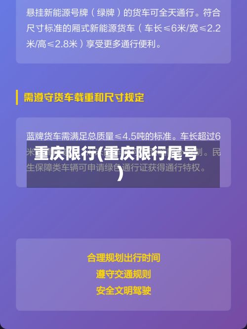 重庆限行(重庆限行尾号)-第2张图片