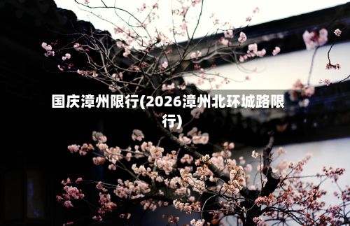 国庆漳州限行(2026漳州北环城路限行)