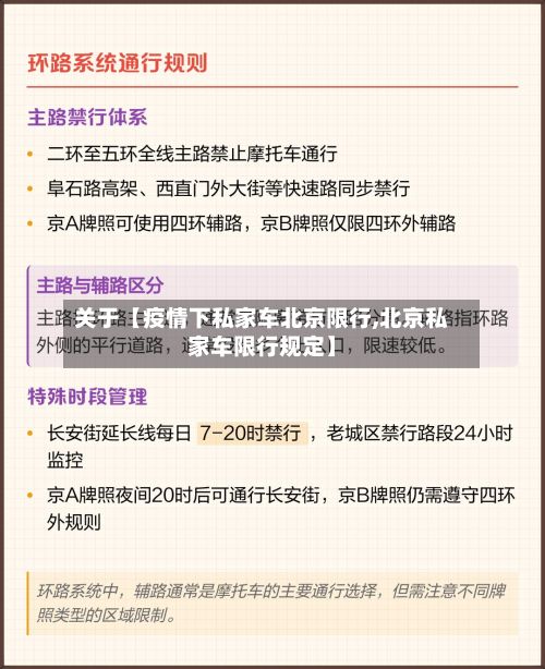 关于【疫情下私家车北京限行,北京私家车限行规定】-第3张图片
