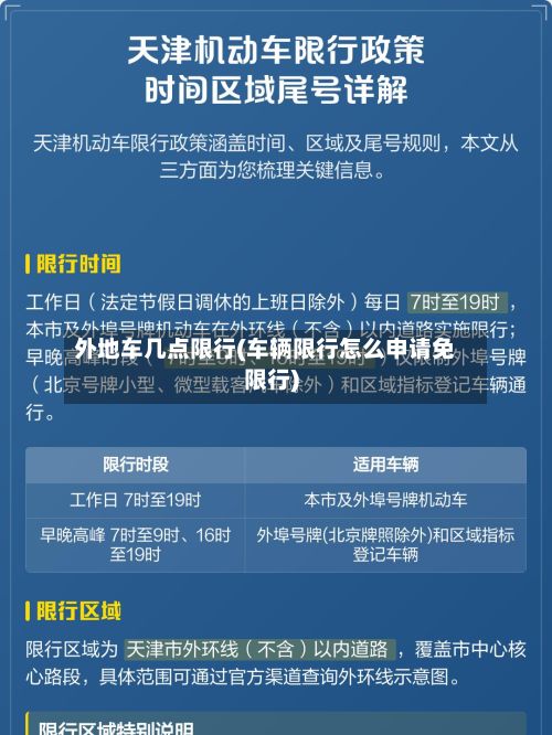 外地车几点限行(车辆限行怎么申请免限行)-第3张图片