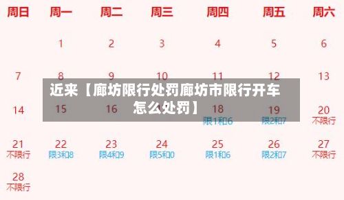 近来【廊坊限行处罚廊坊市限行开车怎么处罚】