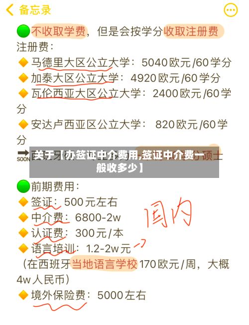 关于【办签证中介费用,签证中介费一般收多少】