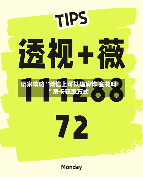 玩家攻略“微信上可以建房炸 金花吗”房卡获取方式-第3张图片