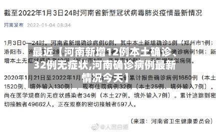 最近【河南新增12例本土确诊、32例无症状,河南确诊病例最新情况今天】-第2张图片