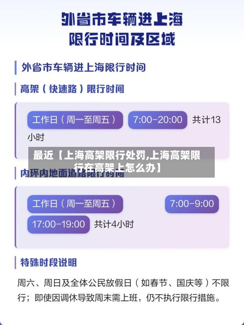 最近【上海高架限行处罚,上海高架限行在高架上怎么办】-第3张图片