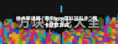 给大家讲解“哪个app可以玩斗牛”房卡获取方式-第2张图片