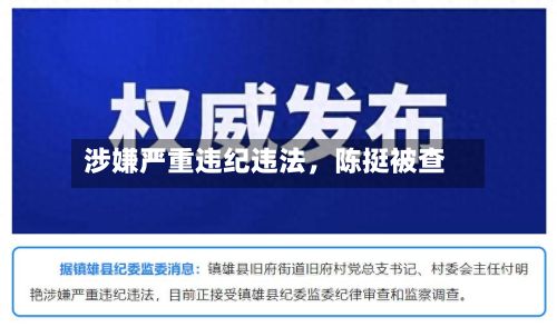涉嫌严重违纪违法，陈挺被查-第3张图片
