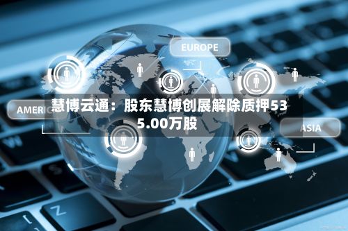 慧博云通：股东慧博创展解除质押535.00万股-第2张图片