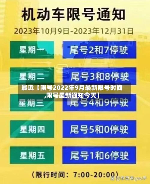 最近【限号2022年9月最新限号时间,限号最新通知今天】-第2张图片