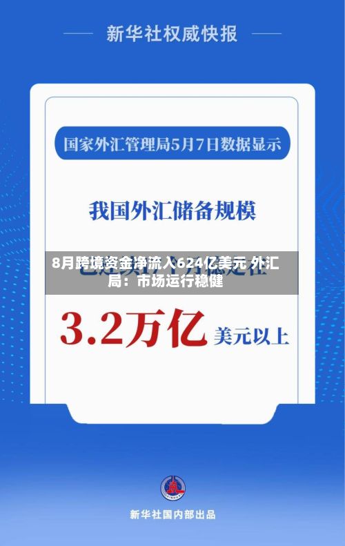 8月跨境资金净流入624亿美元 外汇局：市场运行稳健