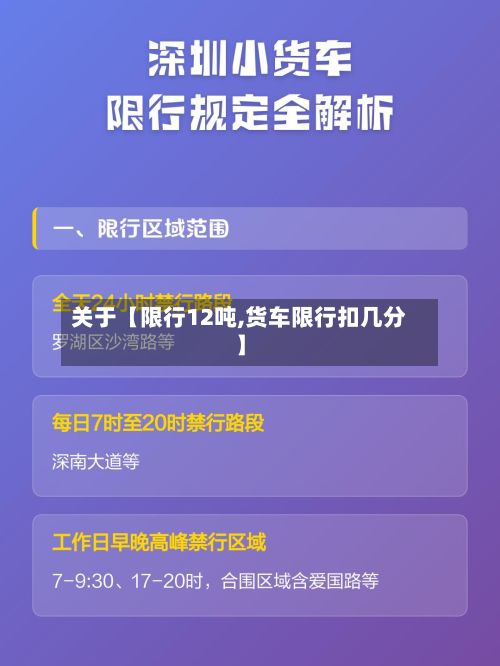 关于【限行12吨,货车限行扣几分】-第3张图片