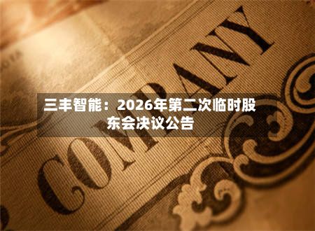 三丰智能：2026年第二次临时股东会决议公告