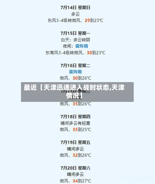 最近【天津迅速进入战时状态,天津情况】-第2张图片