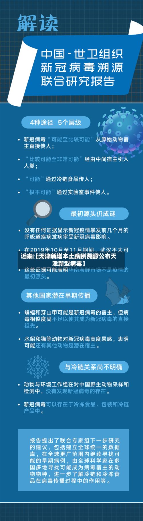 近来【天津新增本土病例溯源公布天津新型病毒】