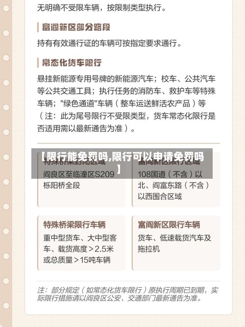 【限行能免罚吗,限行可以申请免罚吗】